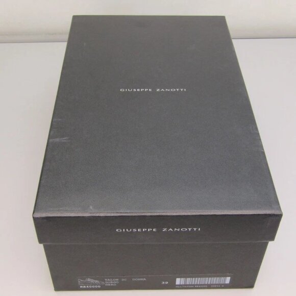 NEW GIUSEPPE ZANOTTI Talon Chunky Low-Top Sneakers Black Cotton Men’s Size 9 - Picture 8 of 11